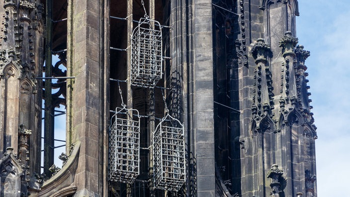 Cages of the Anabaptists at the Tower of St Lamberti Church