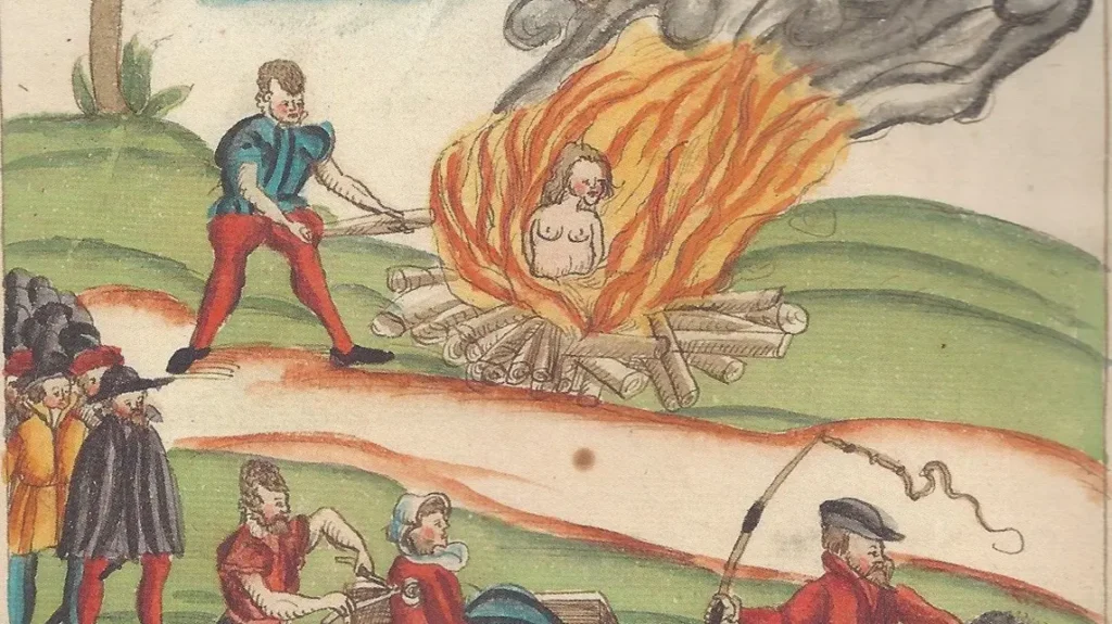 Am 9. Oktober 1574 wurde die 80-jährige Agnes Muschin in Bremgarten als Hexe hingerichtet. Auf dem Weg zum Scheiterhaufen wurde sie mit glühenden Zangen gezwickt.
