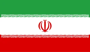 Die aktuelle Nationalflagge des Iran, eingeführt nach der Revolution 1979/1980, besteht aus drei gleich breiten horizontalen Streifen (Grün, Weiß, Rot) mit einem zentralen roten Emblem. Grün symbolisiert den Islam, Weiß Frieden und Rot Mut. Das Wappen (rot) steht für Allah, während 22 weiße Schriftzüge (Allāhu Akbar) an der Grenze der Streifen an den Beginn der Revolution erinnern.
