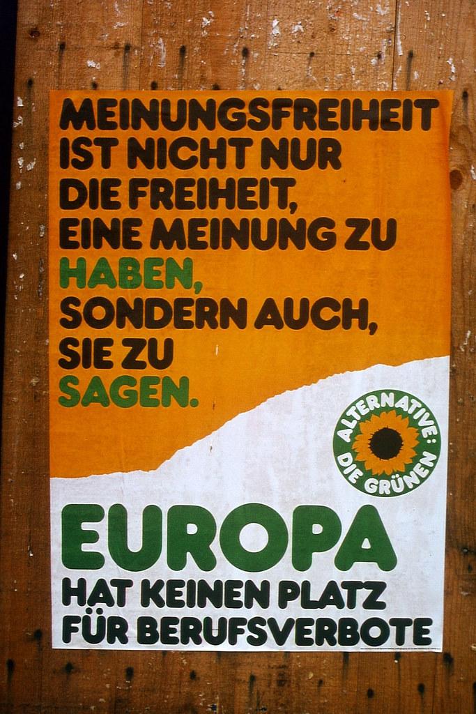 In den 80er Jahren waren die "Grünen" noch gegen Berufsverbote. Im Juli 2025 fordern sie in der rheinland-pfälzischen Landesregierung unter der Federführung des SPD-Innenministers berufliche Repressionen gegen AfD-Mitglieder.