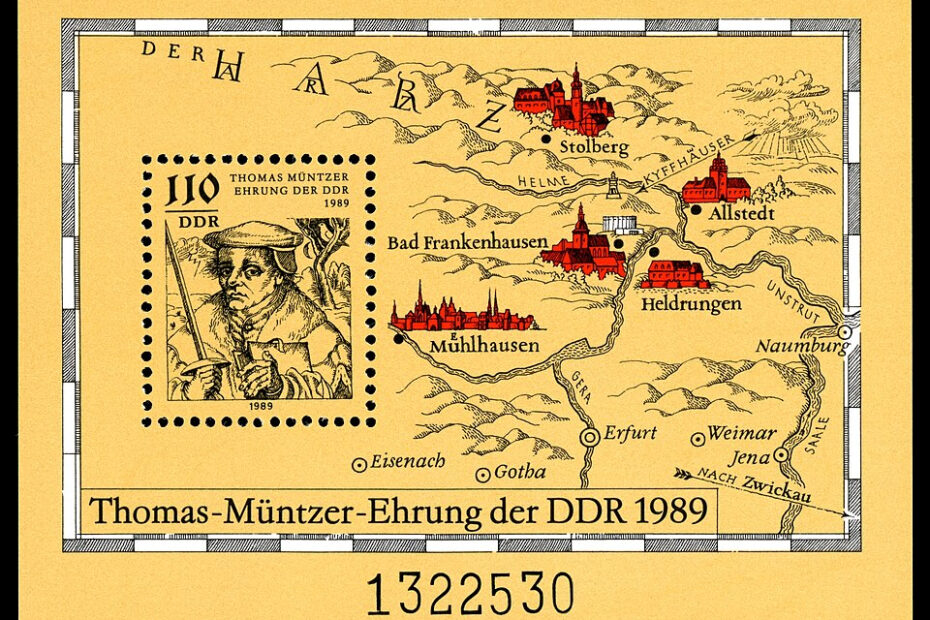 Thomas Müntzer und Bauernkrieg – Briefmarkenblock DDR (1989)