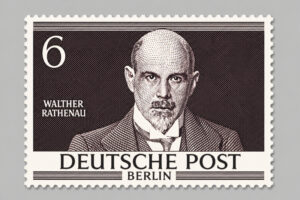 Walther Rathenau Briefmarke (1952) der Serie Männer aus der Geschichte Berlins