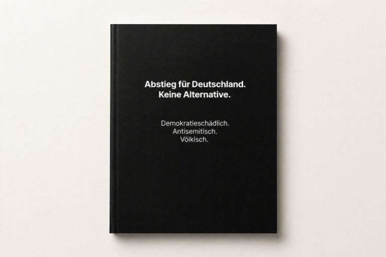 Politische Verfolgung in Deutschland 12 Das Cover der CDU Broschüre „Abstieg für Deutschland. Keine Alternative.". Auf 34 Seiten führt die CDU aus, wie verheerend die AfD-Politik für Deutschland wäre.