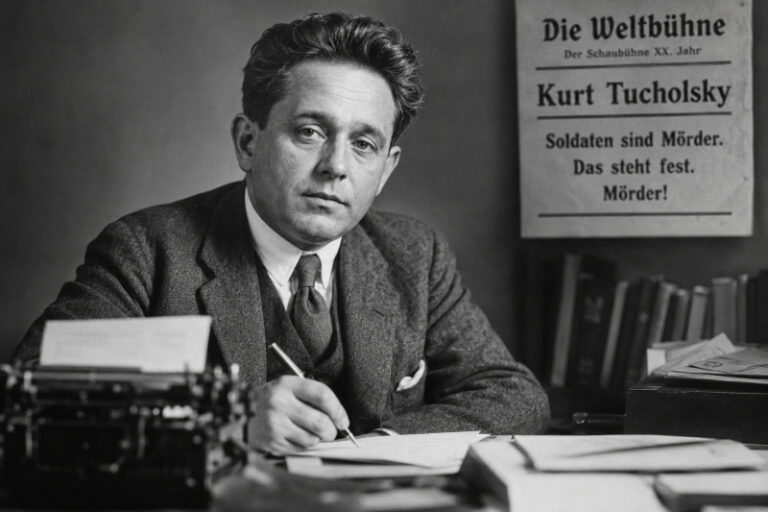 Kurt Tucholsky als Schriftsteller, Journalist und Kritiker des Nationalsozialismus.