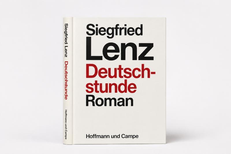 Gefährliche Pflichten: Siegfried Lenz’ „Deutschstunde“ und die Zensur der Kunst 1 Buchcover von Siegfried Lenz’ Roman „Deutschstunde“ im minimalistischen Design