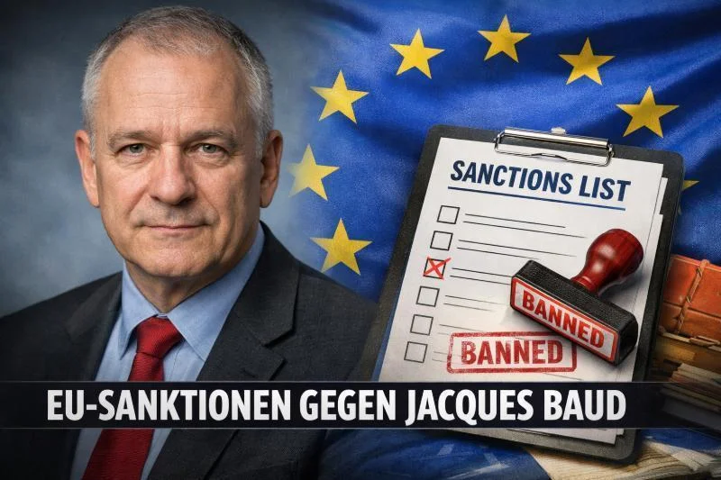 A Swiss Strategist in the Crosshairs: The Case of Jacques Baud and the Limits of Discourse 1 Jacques Baud and EU sanctions – symbolic image with EU flag
