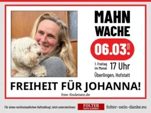 Aufruf für die Mahnwache für Johanna Findeisen