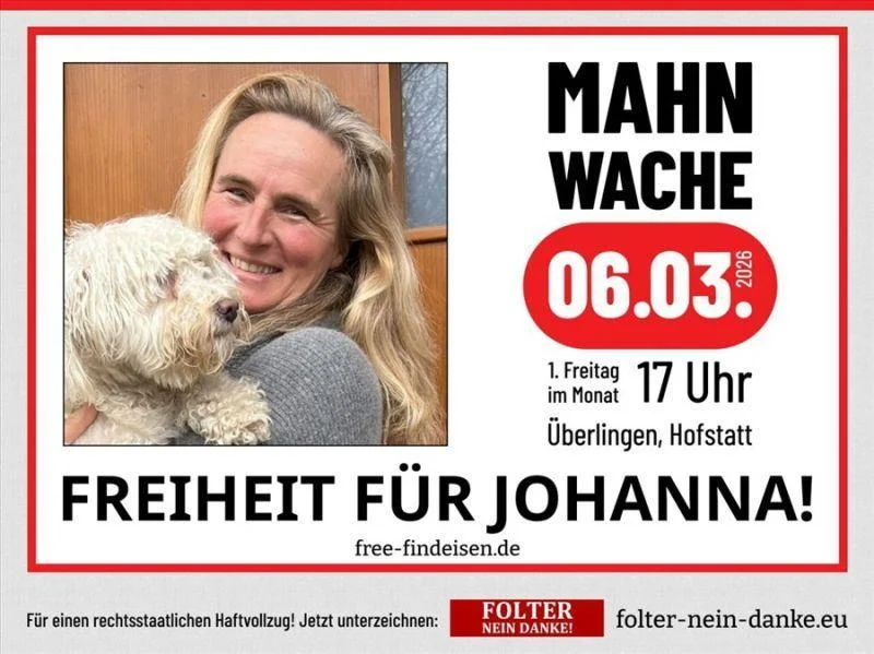 Aufruf für die Mahnwache für Johanna Findeisen