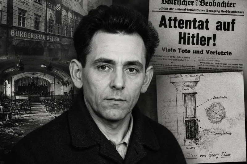 Georg Elser – Der Mann, der Hitler stoppen wollte 1 Georg Elser als Symbol des deutschen Widerstands gegen den Nationalsozialismus und des Attentats auf Adolf Hitler im Jahr 1939.