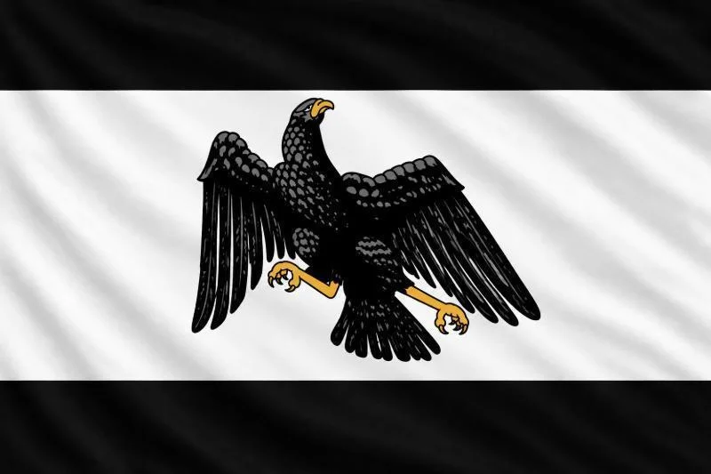 Symbolbild für den Preußenschlag: Die Flagge von Preußen (1918-1933)